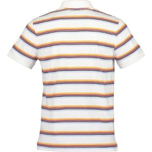 Blue Seven heren poloshirt 321125 wit streep - L