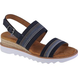 BOBS from Skechers BOBS Desert Kiss Hi - Tea Time Sandalen Plat - blauw - Maat 37