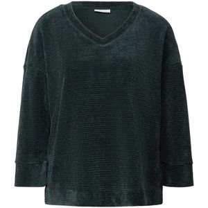 A324011 LTD QR - Donkergroen V-hals Shirt - T-shirt