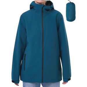 Dames Waterdichte Regenjas - Ademend, Opvouwbaar en Lichtgewicht Buitenjack met Capuchon