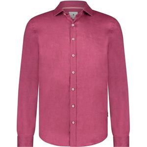 State Of Art Overhemd Linnen Kersenrood - Maat XL - Heren - Overhemden Casual