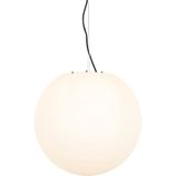 QAZQA nura - Moderne Hanglamp voor buiten - 1 lichts - Ø 45 cm - Wit - Buitenverlichting