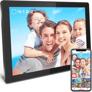 Digitale fotolijst 10,1 inch met WiFi en touchscreen - 1280p, 16 GB geheugen, automatische rotatie, foto en video delen
