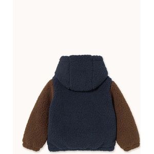 Color block polar sherpa hoodie 128
