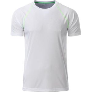 James and Nicholson - Heren Sportshirt (Wit/Groen)