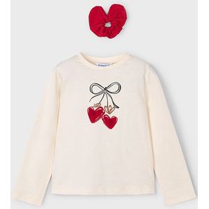 MAYORAL - Meisjes t-shirt - Maat 92 - Meisjes - Creme -