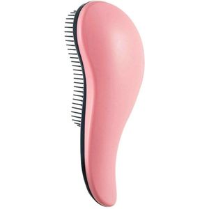 Brede Grove Shark Kam - Antiklit Krullenkam - Haargladmakende kam - Geschikt Voor steil/krullend/dik/lang/golvend haar - haargladmakende luchtkussenkam - pluizige kop - Anti-Pluis Ontwarrende Kam - Roze
