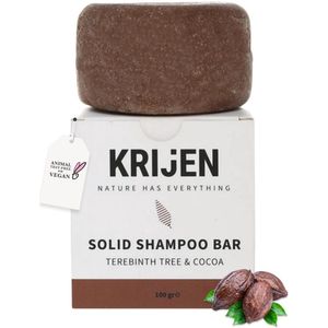 Krijen Vegan Shampoo Bar – Natuurlijke Vaste Shampoo met Pistacheolie, Vanille & Munt – Plasticvrije, Duurzame & Zero Waste Shampoo zonder Sulfaten – 100 g