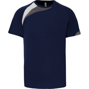PROACT - PA437 - Sportshirt - Sporty navy/White/Storm grey - Korte Mouwen - Kids