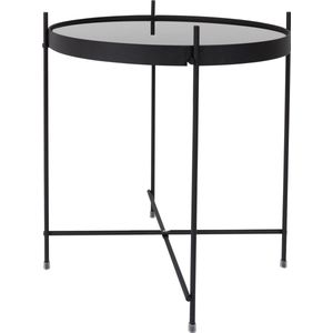Zuiver Cupid Bijzettafel Rond 43 cm Glas/ Metaal Zwart