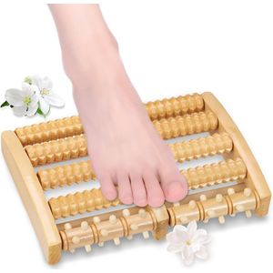 Voetmassager - Woody - Massageroller - Hout - Voor Pijnverlichting en Verbetering van Bloedcirculatie