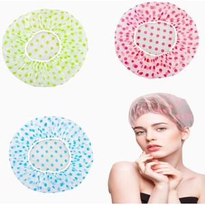 Elastische Douchemutsen - 3 Stuks Herbruikbare Waterdichte Haarkapjes voor Thuis, Spa en Reizen