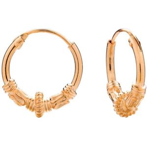 Oorbellen dames | Oorringen | Rose gold plated Bali hoops, slingers, spiralen en bloemvorm