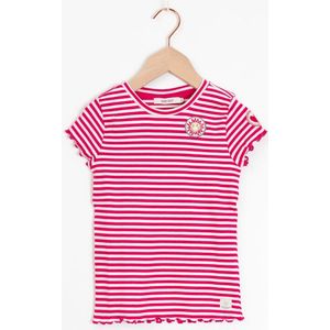 Sissy-Boy - Roze gestreept T-shirt met patch