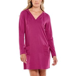 Coolibar - UV Cover-Up Strandjurk voor dames - Catalina - Effen - Roze - maat XS