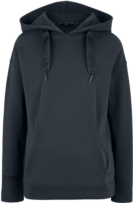 JOOP! - Sweatshirt - Donkerblauw - Capuchon met Trekkoord - Losse Pasvorm