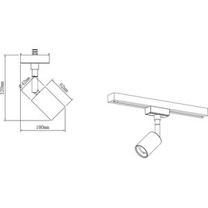 Spot Trio Leuchten DUOline - Wit