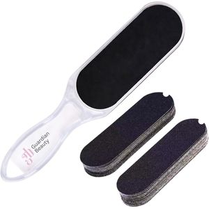 Guardian Beauty Voetvijl – Eeltverwijderaar – Dubbelzijdige vijl - Vervangbare Schuurpads – 10 stuks