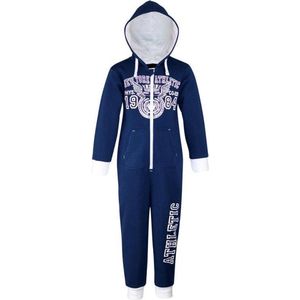 Jogging onesie huispak blauw - maat 92/98 - meisjes jumpsuit