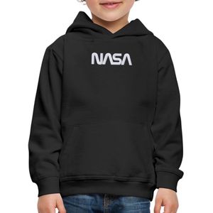 NASA Logo Wit Borduurwerk Premium Hoodie Kinderen