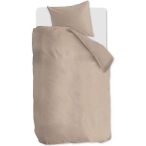 At Home by BeddingHouse Relax dekbedovertrek - Eenpersoons - 140x200/220 - Taupe