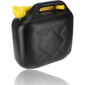 Jerrycan 10 Liter Zwart/Geel - UN-gecertificeerd - Jerrycan Benzine met Kraan en Trechter – Essentieel Autoaccessoires - Ideaal voor Kamperen & Outdoor
