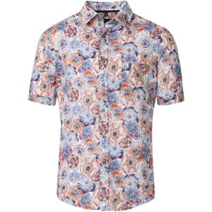 Casa Moda Casual Linnen Overhemd Korte Mouw Kent Boord - XXL