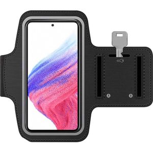 Arara Armband Geschikt voor Samsung Galaxy A71 sportarmband - hardloopband - Sportband hoesje - zwart