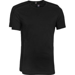 Suitable - Ota T-shirt O-hals Zwart 2-Pack - Heren - Maat S - Modern-fit