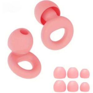 Earplugs Slapen - Festival - Earplugs - Oordoppen Muziek - Overprikkeling - Earplugs - Roze - SNR 26 dB Demping - Festival Oordopjes - Herbruikbare Gehoorbescherming - Siliconen Oordopjes Vervanging - 8 Dop