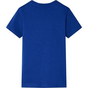 Kindershirt 104 donkerblauw met olifantprint