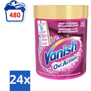 Vanish Oxi Action - Vlekkenverwijderaar - Wasbooster - Zonder Bleek - Gekleurde Was - 550 Gram - Voordeelverpakking - 24 stuks