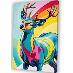 MuchoWow© Canvas Painting 60x40cm Room Decoration Living Room Bedroom Room Decor Wall Art Painting Rainbow - Girls - Boys - Heart - Pastel