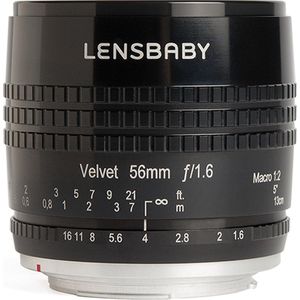 Lensbaby - Velvet 56 - Camera Lens - Zwart - 56mm F1.6
