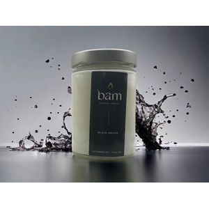 BAM kaarsen - zwarte orchidee - 100 branduren - geurkaars - kaars op basis van zonnebloemwas - moederdag - cadeau - vegan