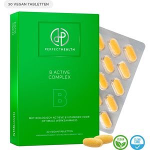 Perfect Health - Vitamine B Complex - 30 Biotine Tabletten - B1, B6, B12 - Vegan