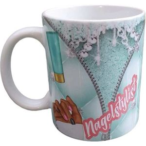 Bedrukte beker Nagelstylist - Nagelsalon - Geschenk - Koffie mok Blingbling -Thee mug - Verjaardag - Moederdag