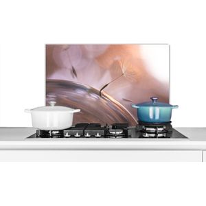 Spatscherm keuken 70x50 cm - Kookplaat achterwand Paardenbloem zaden - Abstract - Lucht - Muurbeschermer - Spatwand fornuis - Hoogwaardig aluminium