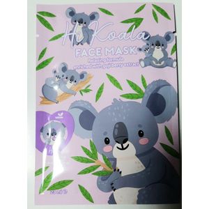Maxbrands face mask - Hi Koala - relaxing formula - verrijkt met goji bessen extract - vegan - tissue gezichtsmasker 23 ml - relax koalabeer