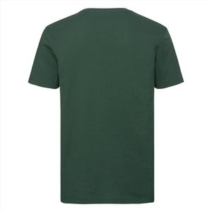 Russell - Pure Organic T-Shirt - Donkergroen - 100% Biologisch Katoen - XS