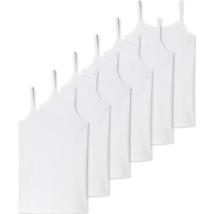 Schiesser Meisjes spaghetti-tops / onderhemden 6 pack Teens Girls 95/5 Organic Cotton
