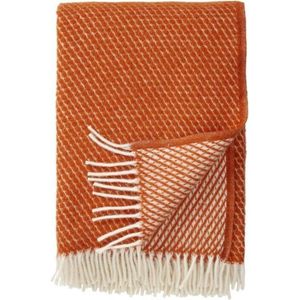 Klippan Velvet - Plaid - Wol - Klippan - Deken - Woon accessoire - Wollen deken -Terracotta - Oranje - Rust