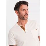 Italian Style - Poloshirt Heren - Suéde - Blauw - Italianstyle