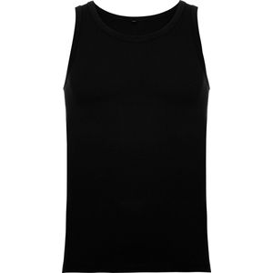 2 Pack Zwart Heren los hemd met brede bandjesmodel Texas maat S