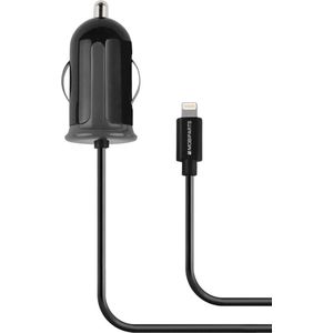 Mobiparts Car Charger Apple Lightning 2.4A - Zwart