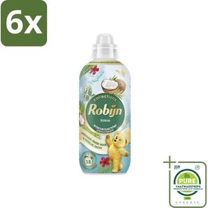 Robijn – Wasverzachter – Kokos Sensation – 765 ml - Voordeelverpakking - 6 stuks - Wasverzachter kokos - Wasverzachter tropisch