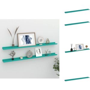 vidaXL Wandplank - Blauw - MDF - 115 x 9 x 3 cm - Praktisch en decoratief - Wandsteun