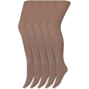 Gekleurde panty’s | Micro | 60 Denier | Merk: Marianne | Maat: S t/m XXL | Kleur: Fossil | 5 Paar