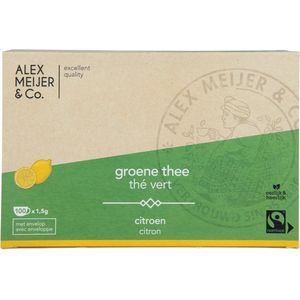 Alex Meijer Groene thee citroen, FT 100 stuks x 1,5 gram