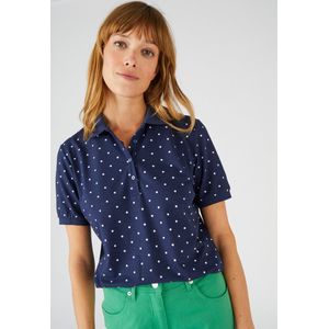 Damart - Poloshirt gebreid piqué - Dames - Blauw - M